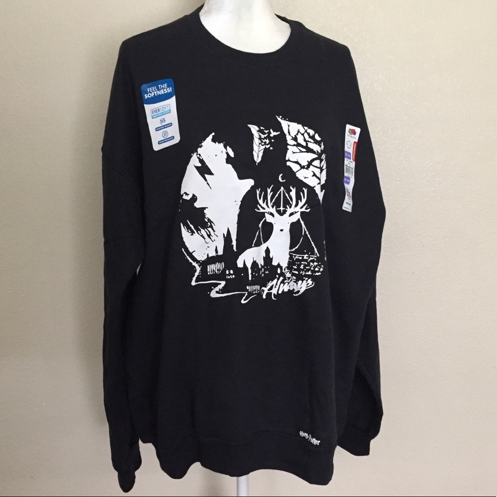Last One! Harry Potter Patronus Hogwarts Always Sweatshirt Graphic Movie XXL